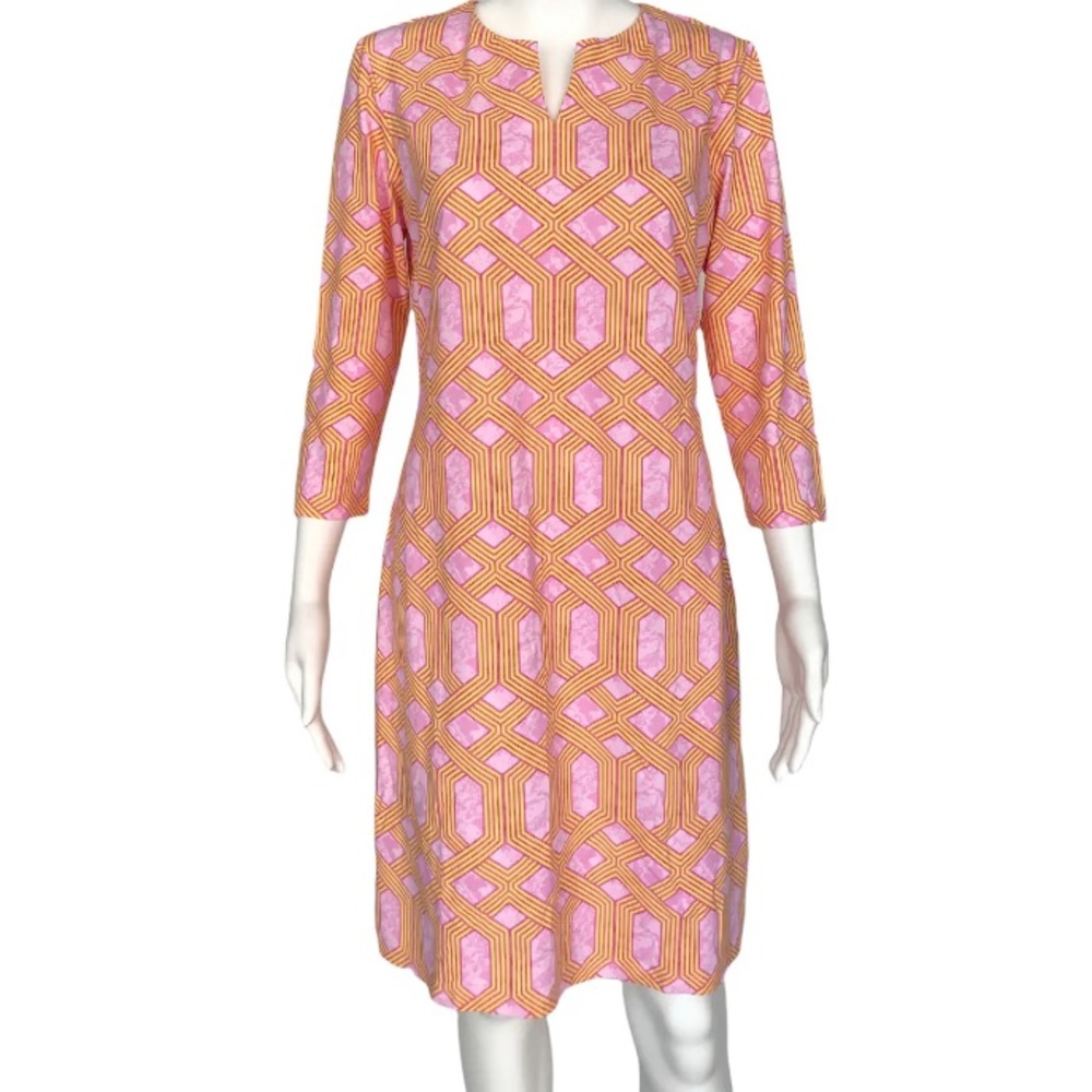 J Mclaughlin NWT Carly Pink and Yellow Mini Cabana Dress